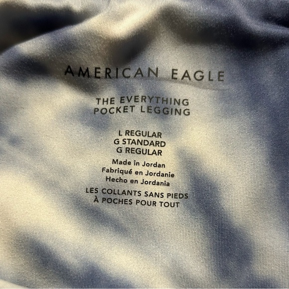 Women's Tie Dye Blue and White American Eagle Leggings Size Large - Picture 2 of 10